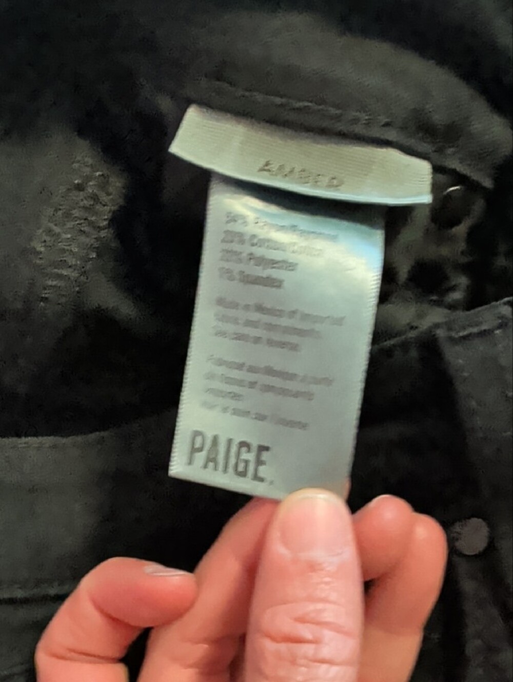 PAIGE Amber Black Ankle Jeans, Size 23 - Picture 2 of 8